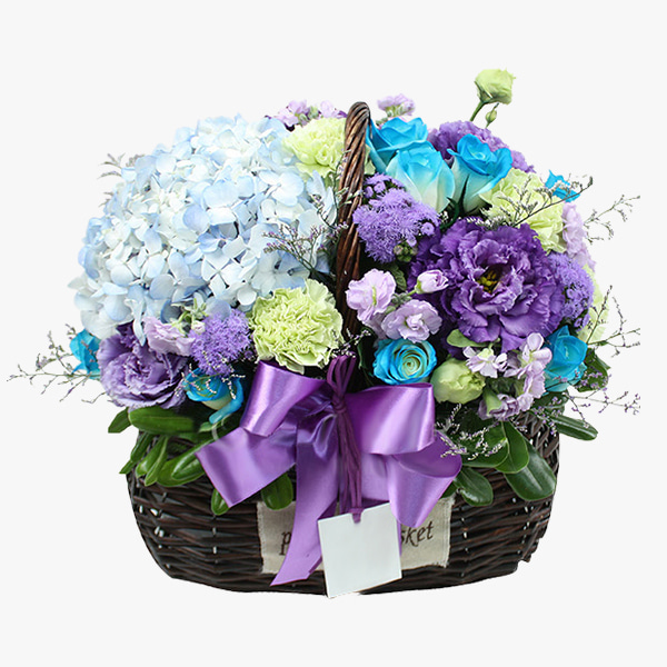 사랑한다는 말 꽃바구니(예약상품) - 꽃바구니 장미 생일 프로포즈 선물 전국꽃배달서비스 수국